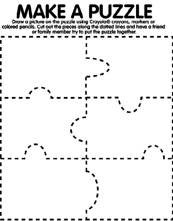 Customizable puzzle coloring page on crayola