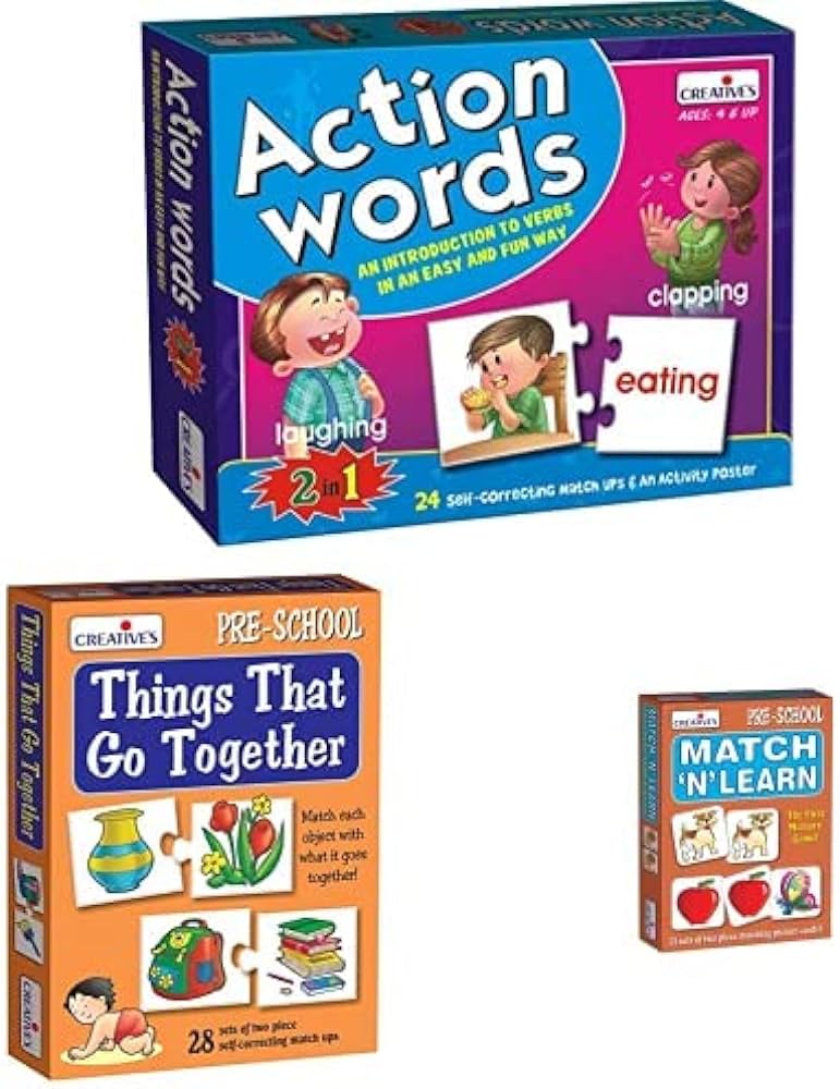 Buy creative educational aids p ltd action words puzzle multi