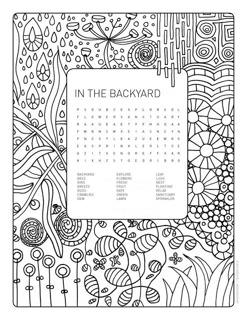 Weelife word search colouring page in the backyard coloring pages quote coloring pages detailed coloring pages