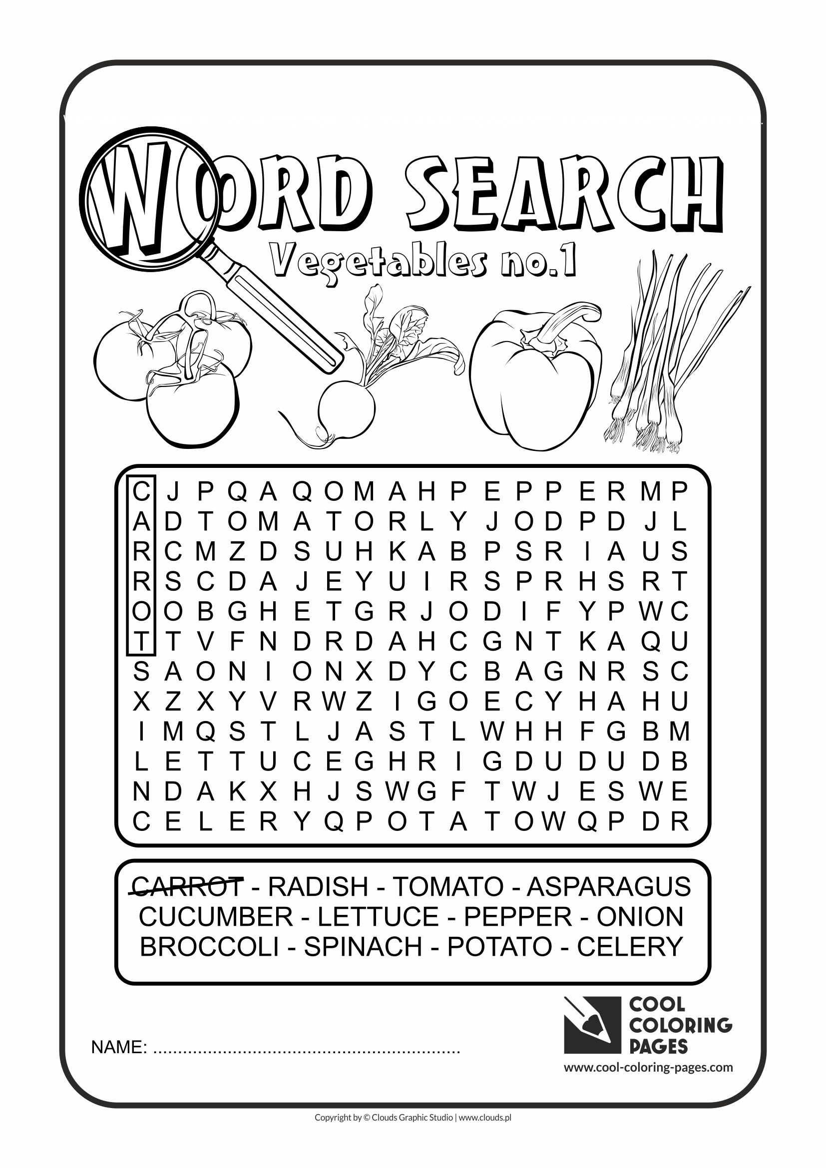 Cool coloring pages word search