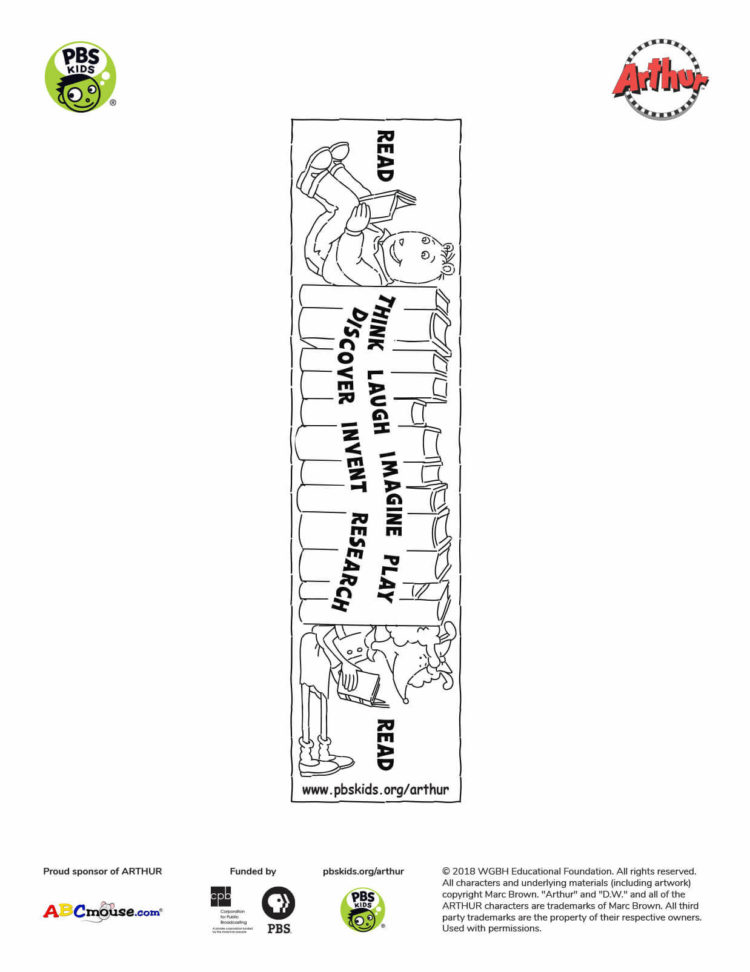 Bookmark brain and prunella kids coloringâ kids for parents