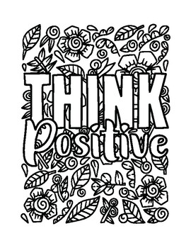 Think positive coloring sheets by phillips educational services tpt