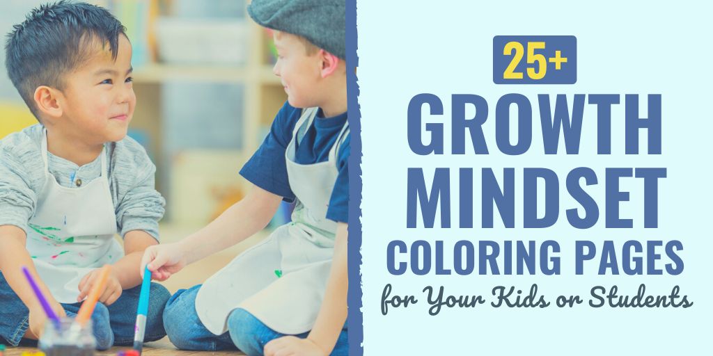 Growth mindset coloring pages for your kids or students