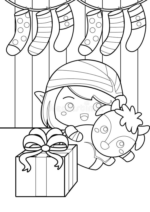 Elves coloring stock illustrations â elves coloring stock illustrations vectors clipart