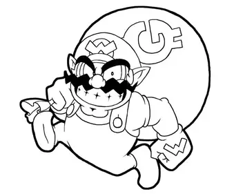 Coolest wario coloring pages