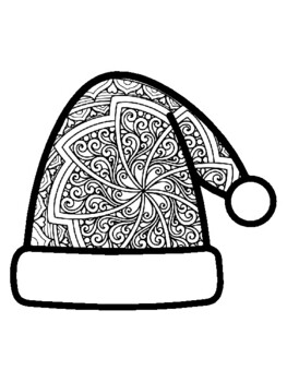 Christmas santa cap coloring pages christmas coloring pages christmas craft