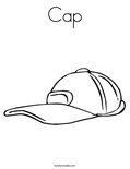 Cap coloring page