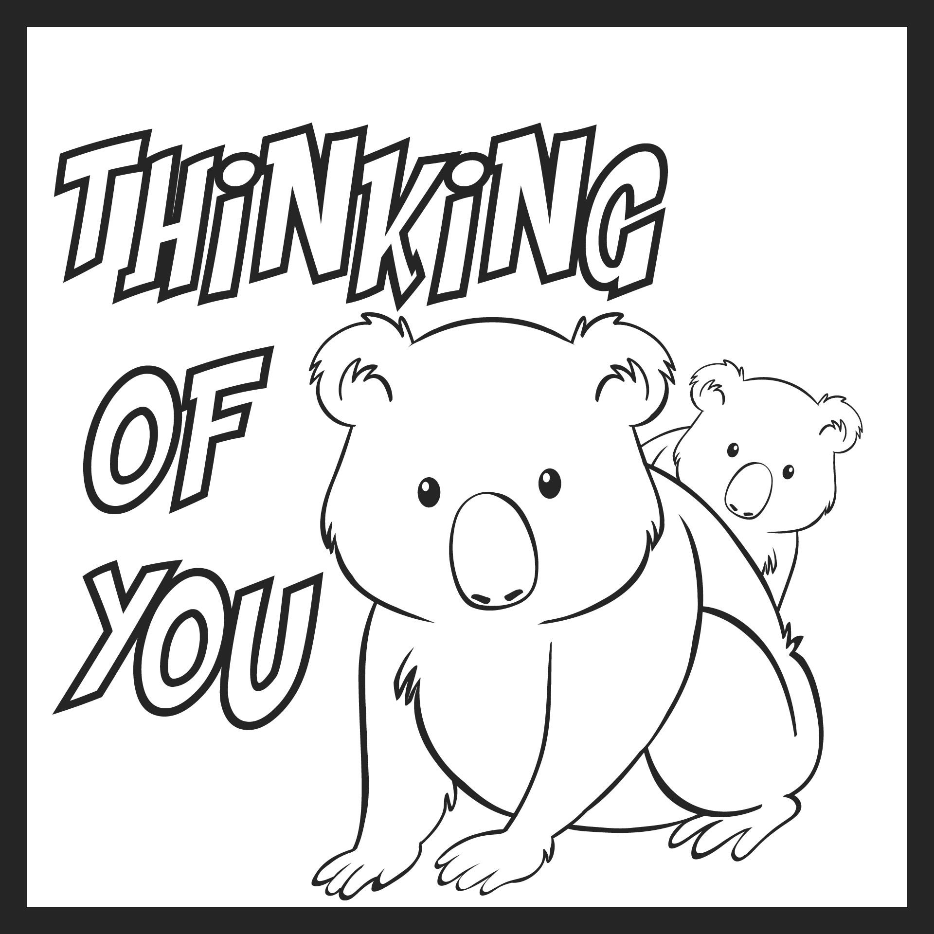 Thinking of you card coloring pages coloring pages printable coloring cards printable cards