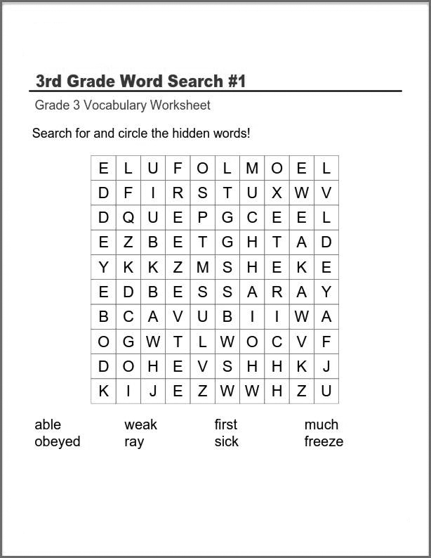 Rd grade worksheets