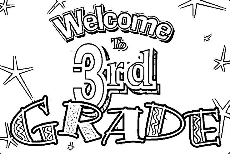 Wele to rd grade coloring page