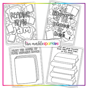 Reading library book lover coloring pages printable pdf