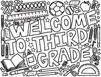 Wele to rd grade coloring page by the art of integration tpt