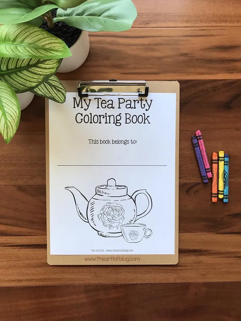 Tea party coloring pages â free printables â the art kit