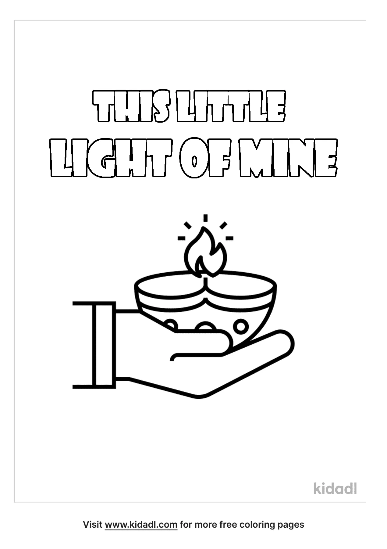 Free this little light of mine coloring page coloring page printables