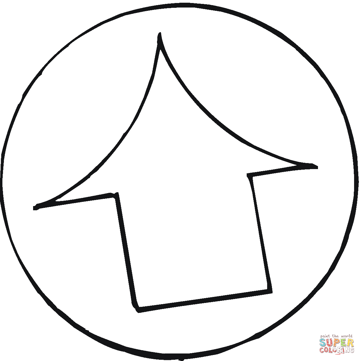 Circle with arrow sign coloring page free printable coloring pages