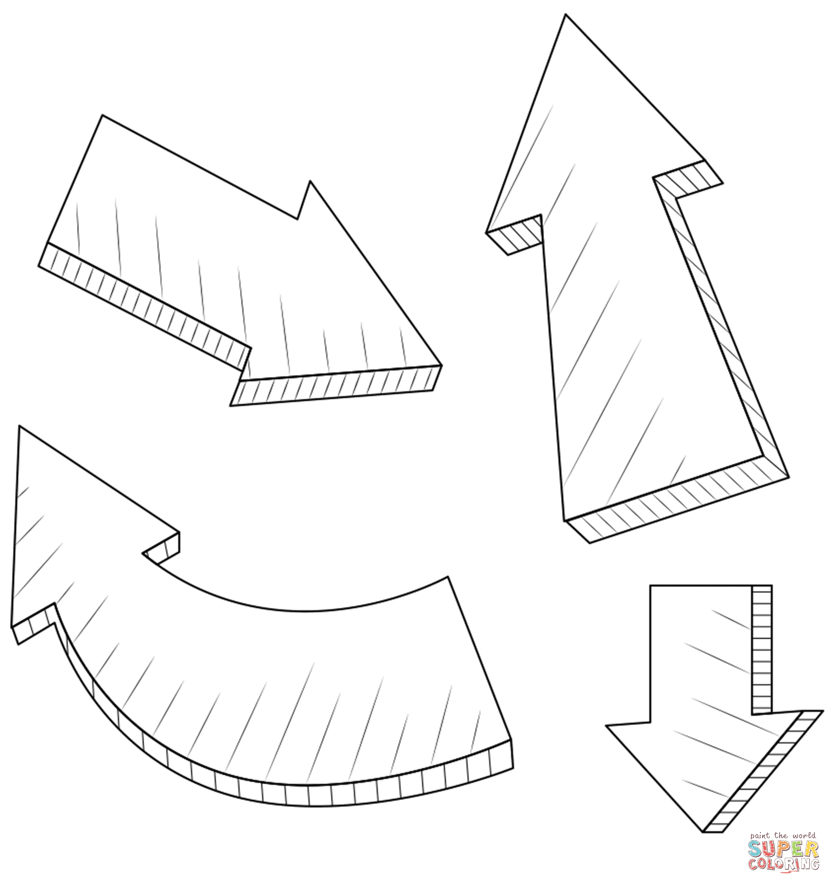 Arrows coloring page free printable coloring pages