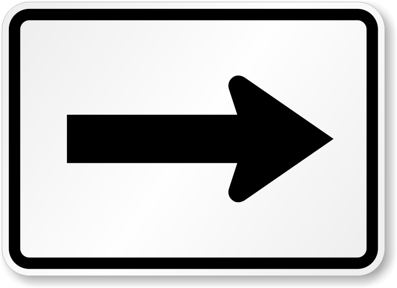 One direction arrow sign