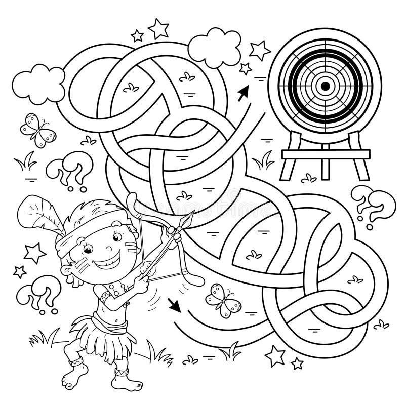 Maze or labyrinth game puzzle tangled road stock vector