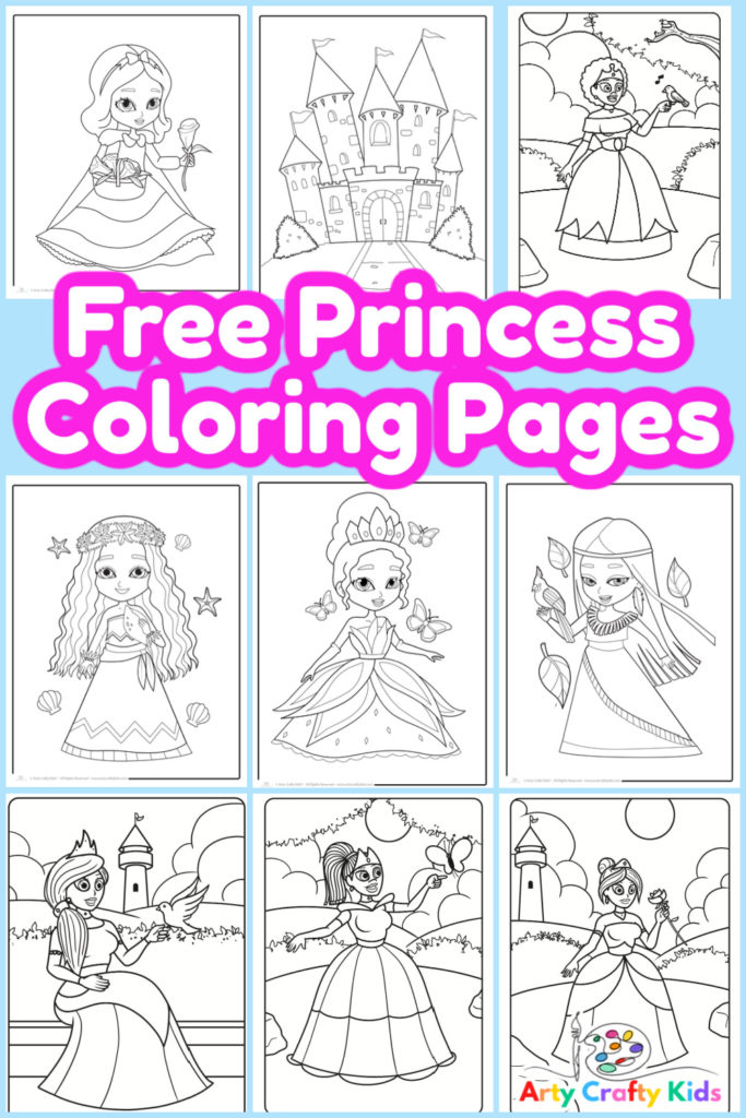 Fairy tale princess coloring pages