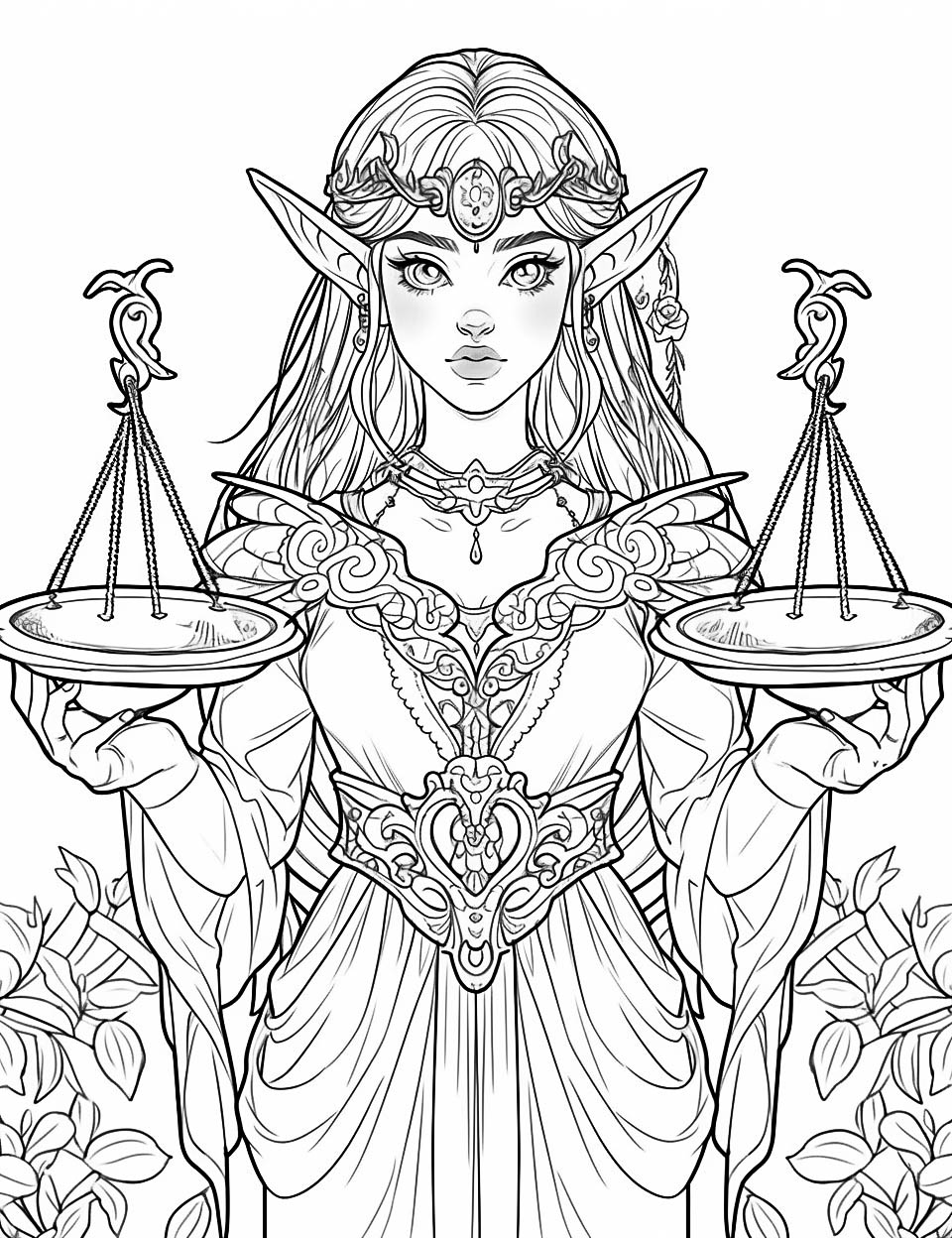 Stunning elf coloring pages for kids and adults