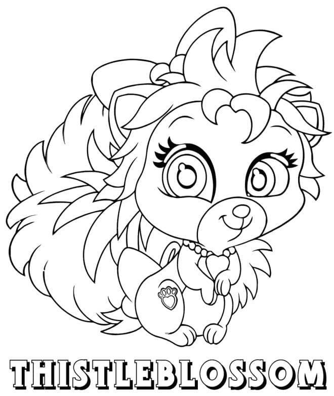 Coloriage thistleblossom palace pets