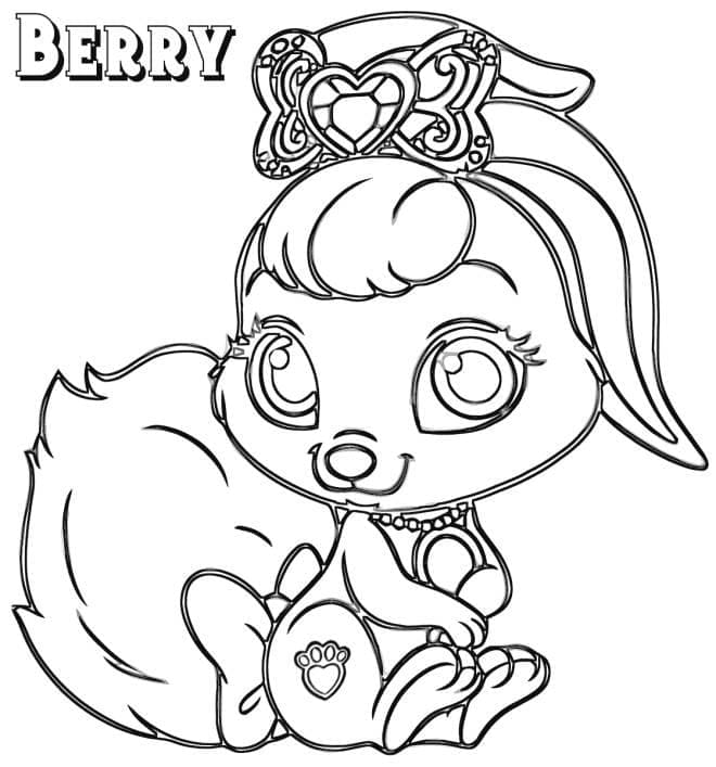 Thistleblossom from palace pets coloring page