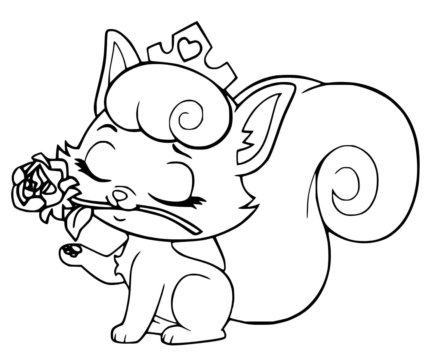 Dreamy palace pets coloring page