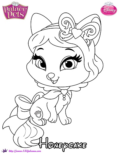 Princess palace pets coloring page of honeycake â