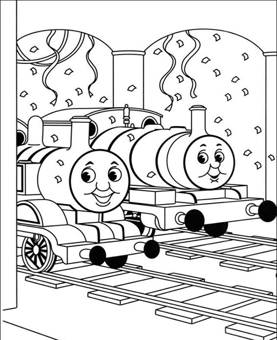 Free easy to print thomas the train coloring pages