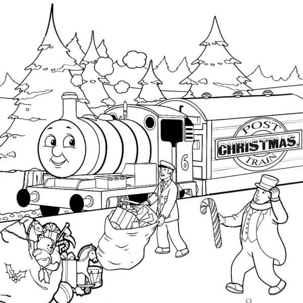 Christmas trip coloring page