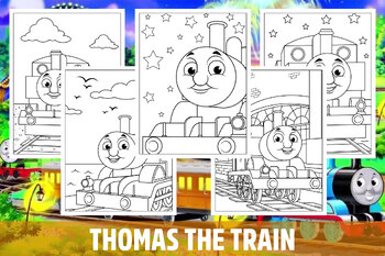 Thomas the train coloring pages for kids girls boys teens activity school