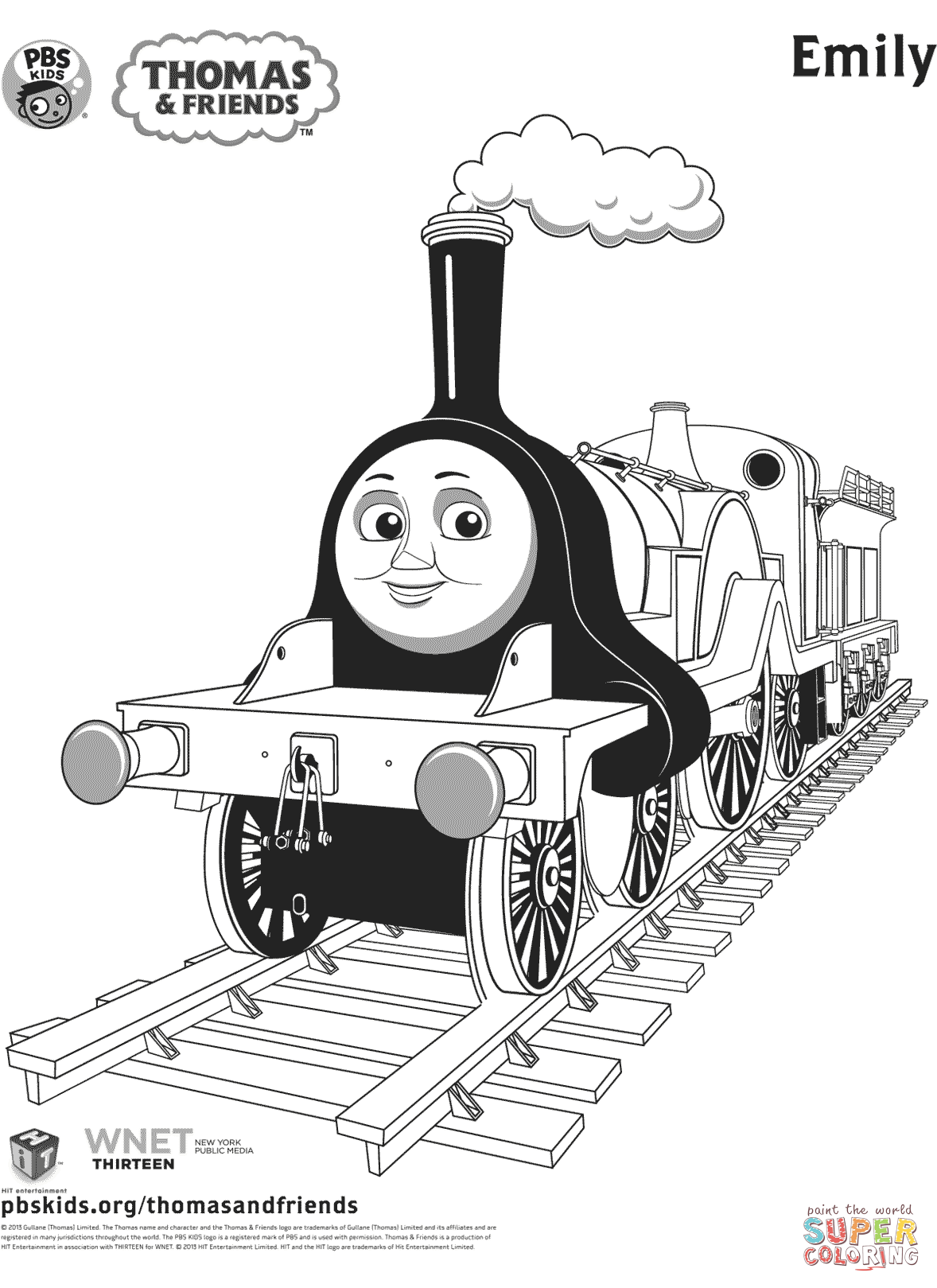 Emily from thomas friends coloring page free printable coloring pages