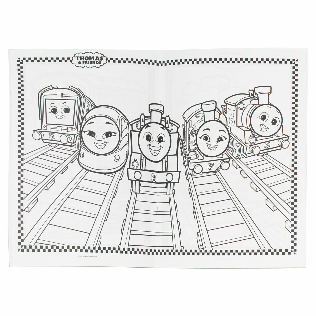 Thomas friends colouring stickers book of pages for kids children ages