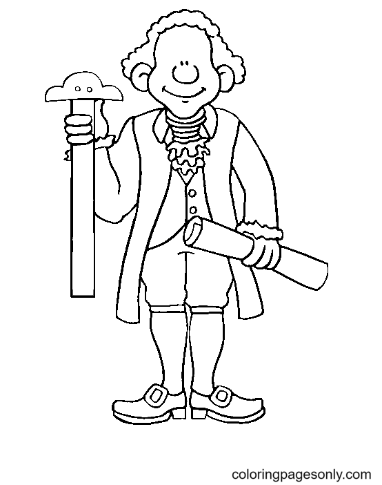 Thomas jefferson coloring pages printable for free download