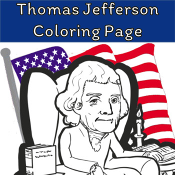 President thomas jefferson coloring page by creedley studios tpt