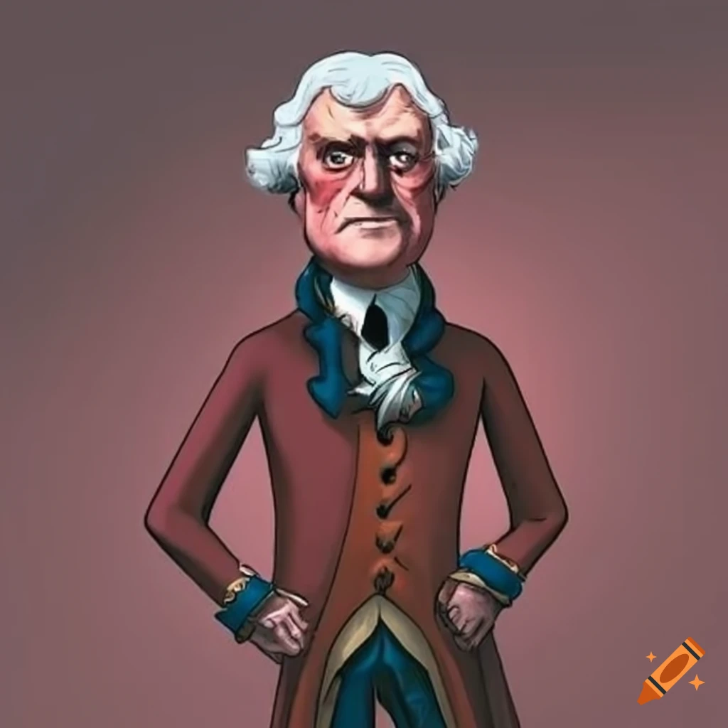 Portrait of an angry thomas jefferson on