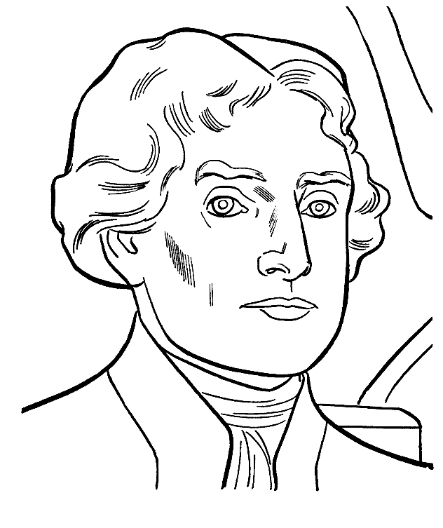 Thomas jefferson coloring pages printable for free download