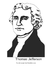 Thomas jefferson coloring page â free printable pdf from