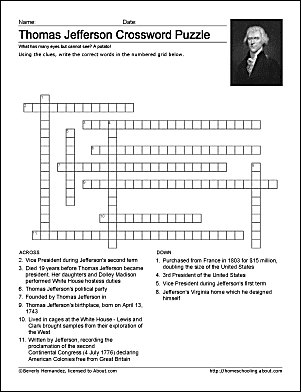 Thomas jefferson word search coloring pages and more