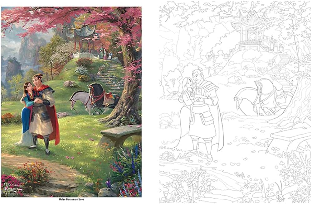 Disney dreams collection thomas kinkade studios disney princess coloring book kinkade thomas books