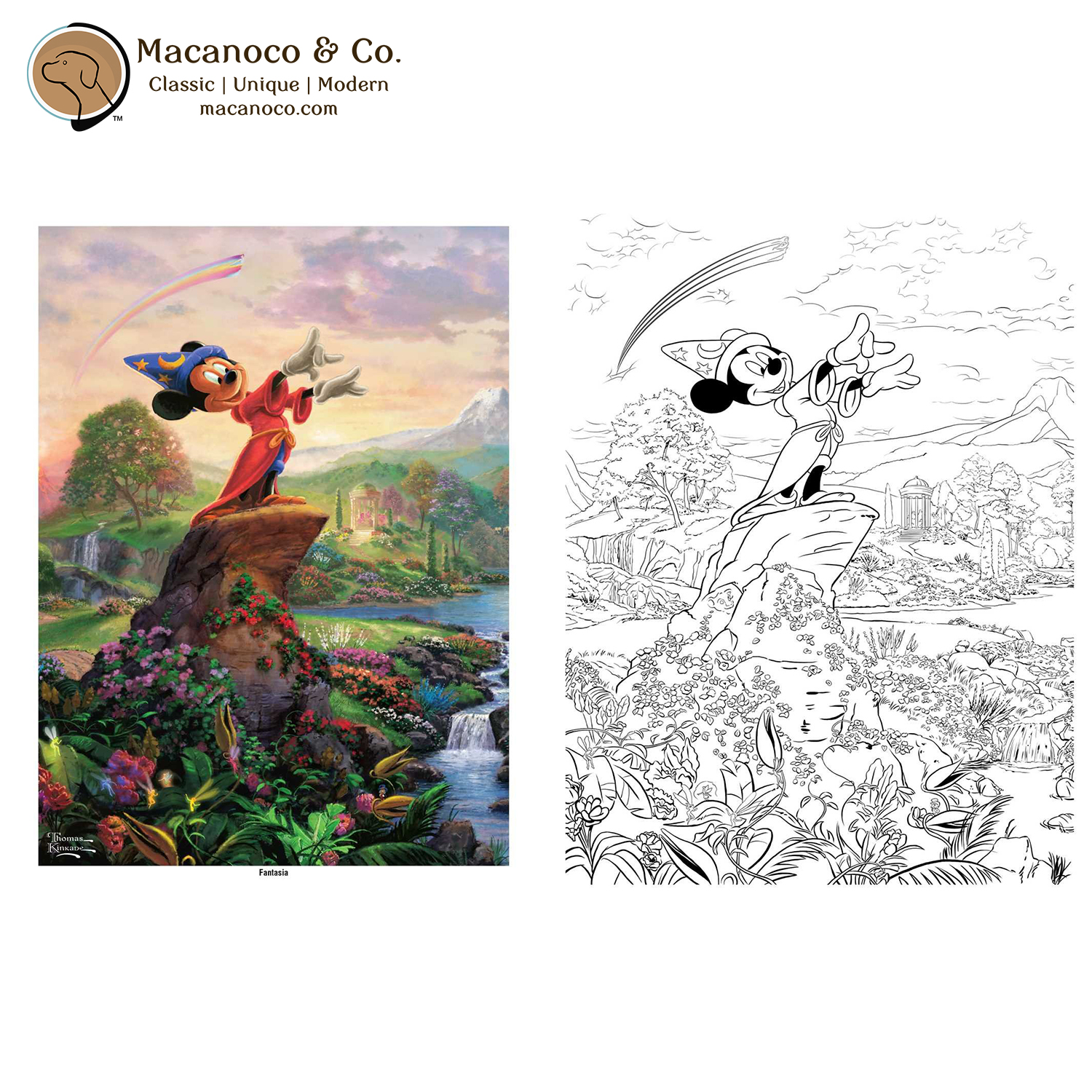 Disney dreams collection thomas kinkade studios coloring paperback book