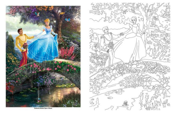 Disney dreams collection thomas kinkade studios coloring book by thomas kinkade thomas kinkade studios paperback barnes noble
