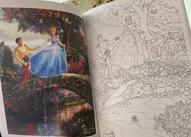 Disney dream collection thomas kinkade princess coloring book bn