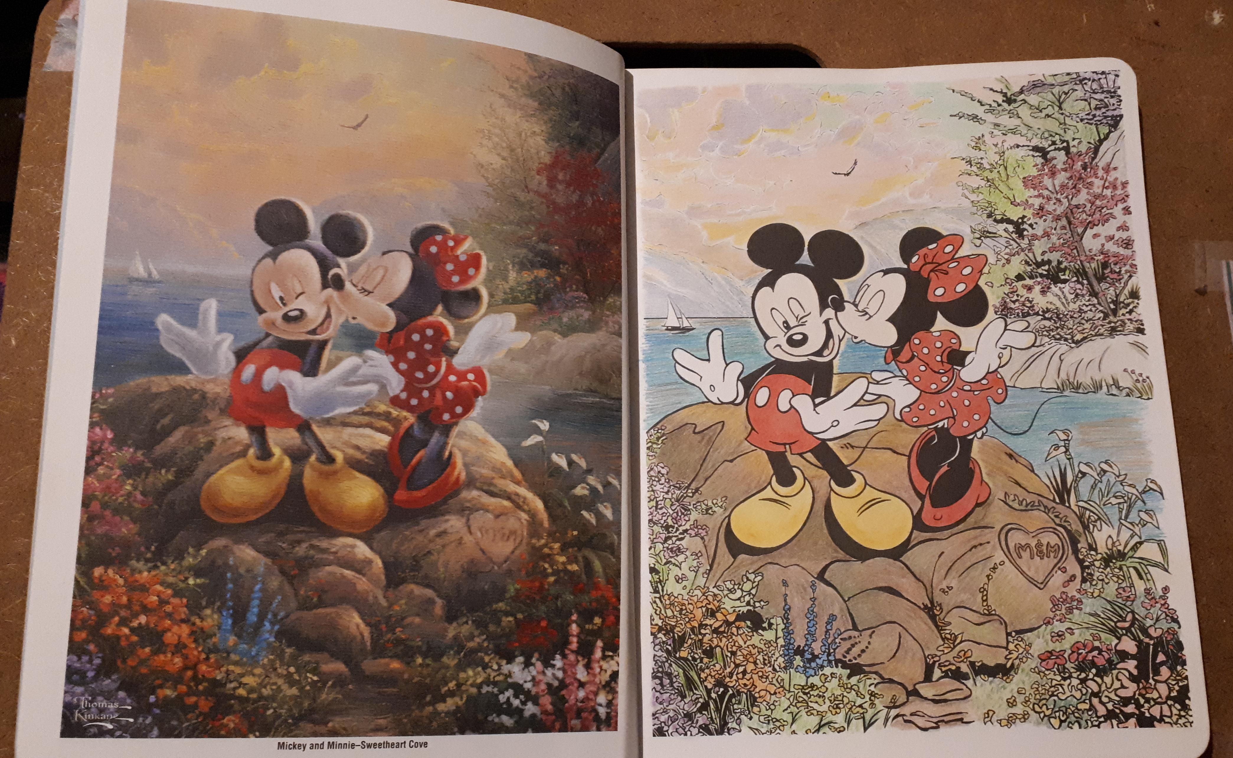 Put this down long time ago and finally went back to it over all happy with end result book is disney dream collection based on thomas kinkades oil paintings rcoloring