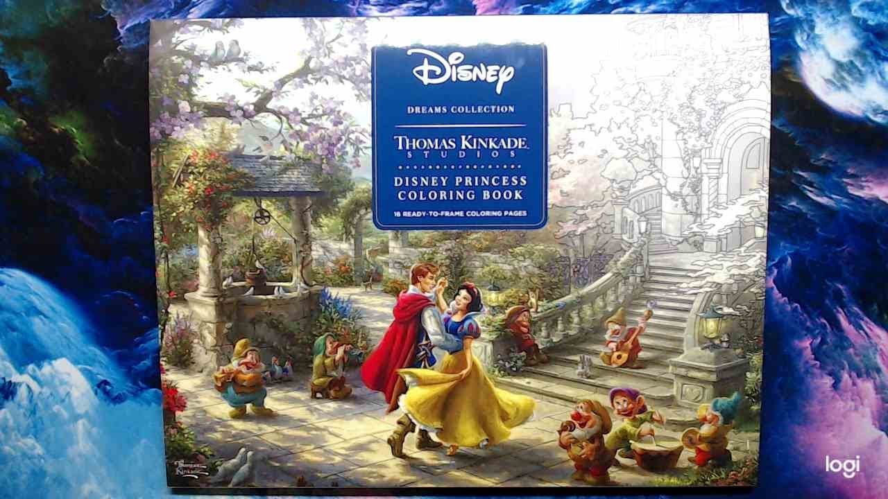 Thoas kinkade disney princess coloring book flip through