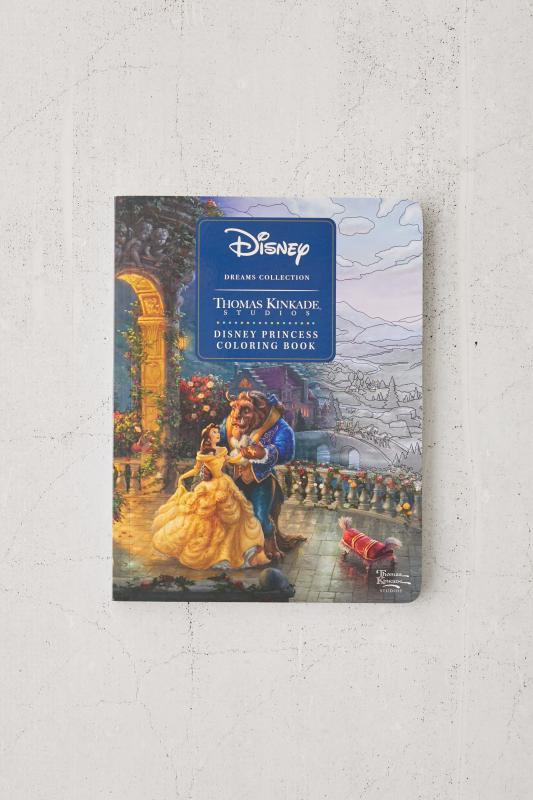 Disney dreams collection thomas kinkade studios disney princes coloring book by thomas kinkade urban outfitters stralia official site
