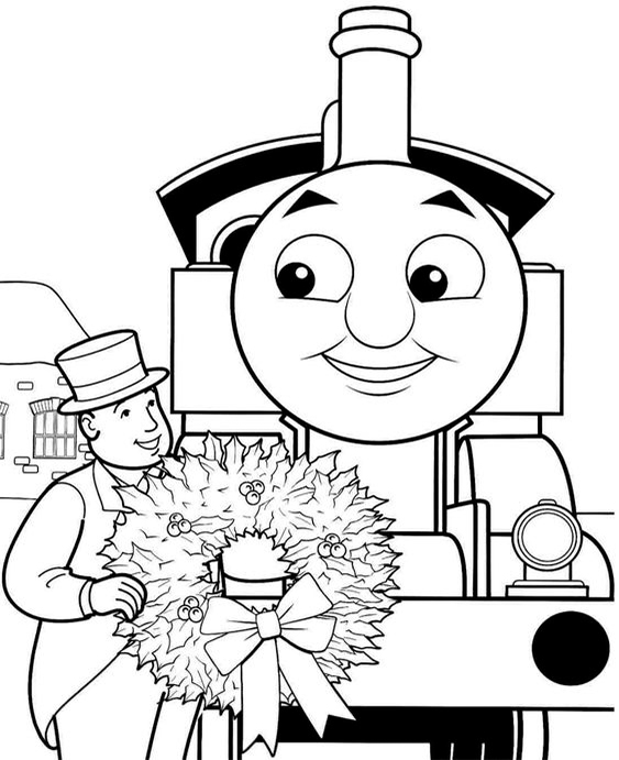 Free easy to print thomas the train coloring pages