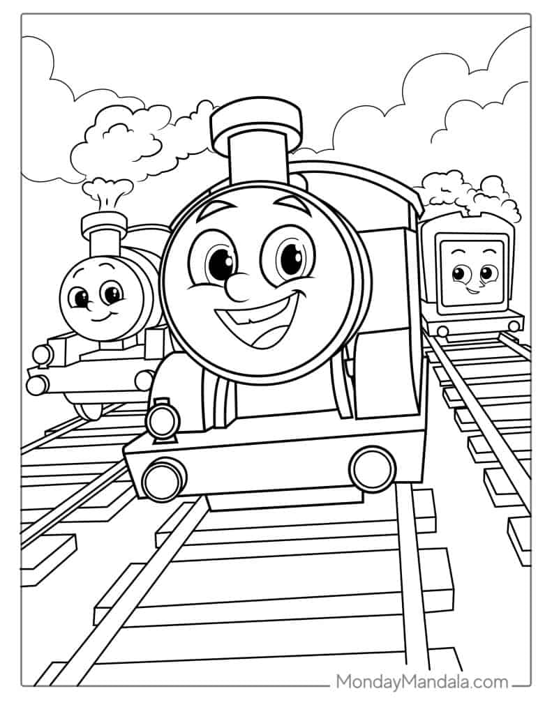 Thomas friends coloring pages free pdf printables