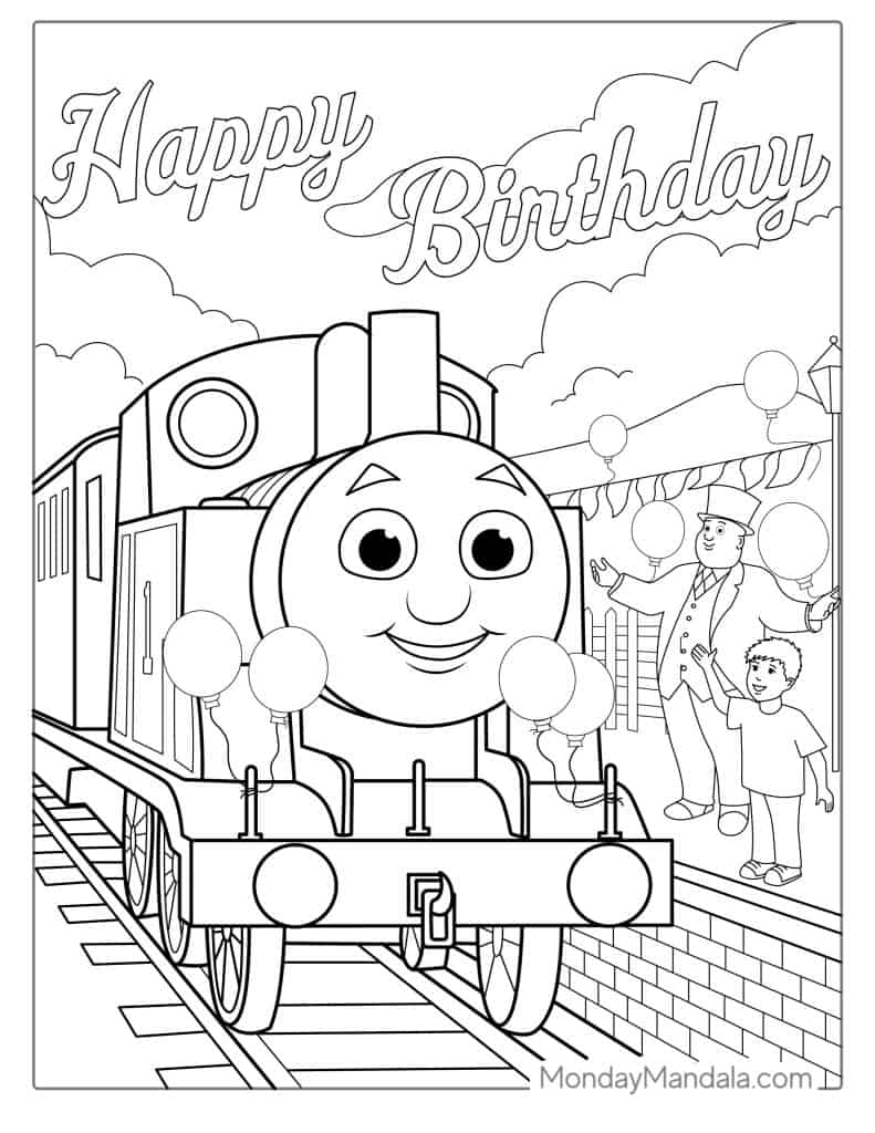 Thomas friends coloring pages free pdf printables