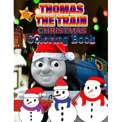 Thomas the train christmas coloring book for kids ance